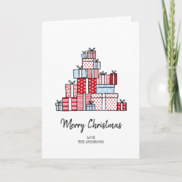 Cartão de Cartões de natal de presentes de Natal