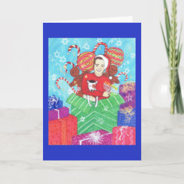 Cartão de cartões de natal do Natal de Hanukkah