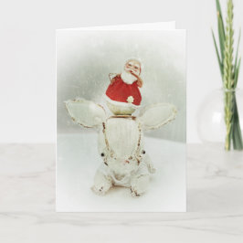 Cartão de cartões de natal do Natal - papai noel e