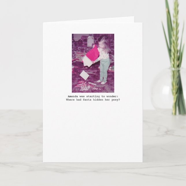 Cartão de cartões de natal do pônei (Frente)