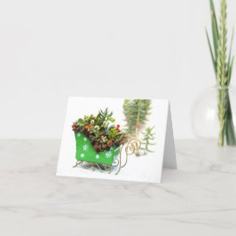 Cartão de cartões de natal enchido Succulent do