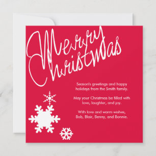 Cartão de Cartões de natal Feliz de Natal