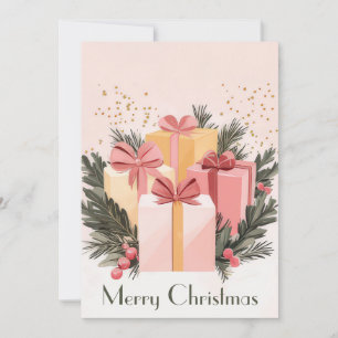 Cartão de Cartões de natal festivo e cortado