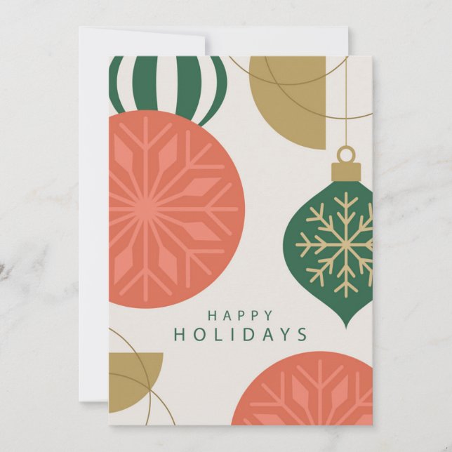 Cartão de Cartões de natal Festivo Elegante (Frente)