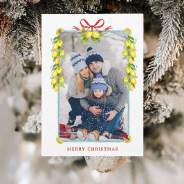 Cartão de Cartões de natal fotográficos com limão 