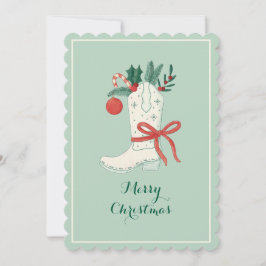Cartão de Cartões de natal plano de natal de Boot 