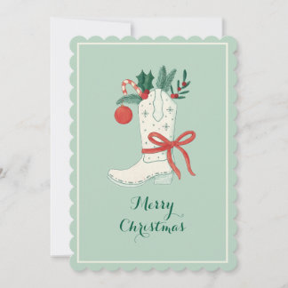 Cartão de Cartões de natal plano de natal de Boot 