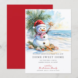 Cartão de Casa Doce Casa do Boneco de Neve Costeir