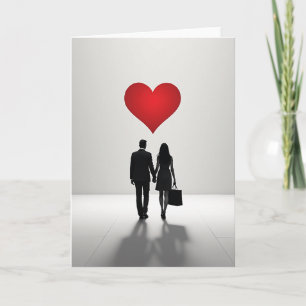 Cartão de Casal de Amor Simples