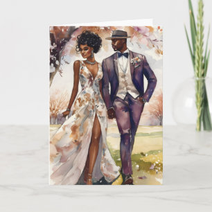 Cartão de Casal Preto de Namorados de Aniversário