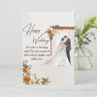 cartão de casamento
