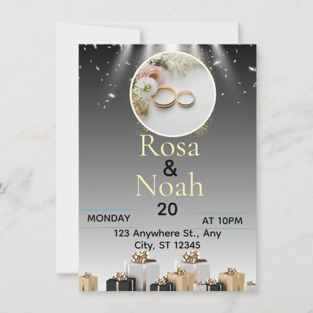 cartão de casamento (Frente)