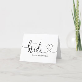 Cartão de casamento a minha noiva em nosso dia do