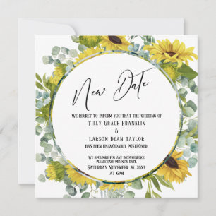 Cartão de Casamento Adiado Floral Floral de Nova