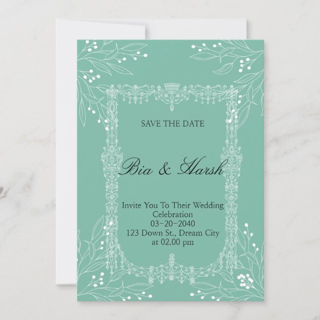 Cartão de Casamento Agradável (Frente)