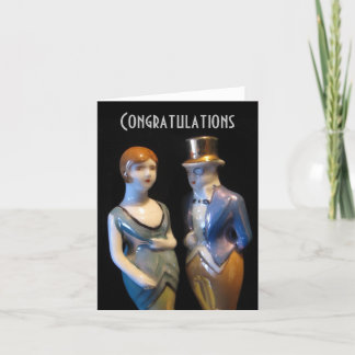 Cartão de casamento/aniversário Art Deco