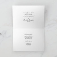 Cartão de Casamento Branco Formal de Noivas