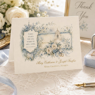 Cartão de Casamento Católico Cristão Cântico dos C