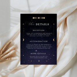 Cartão de Casamento com Detalhes da Lua Estelar Ce