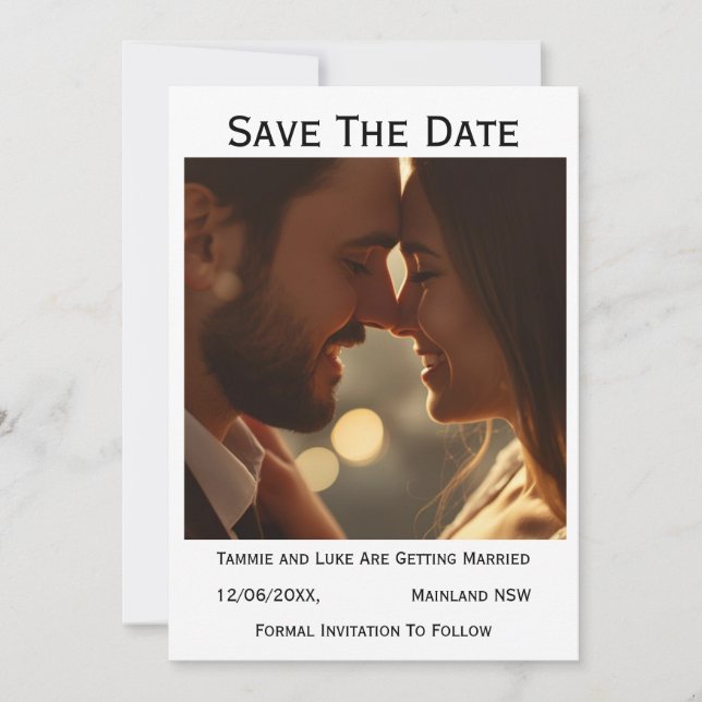 Cartão de Casamento com Foto | Personalizado  (Frente)