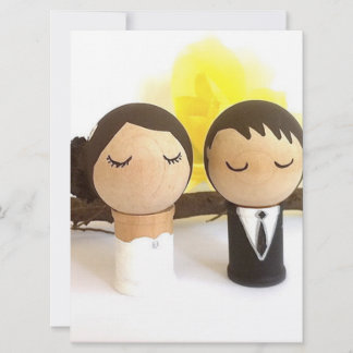 cartão de casamento com motivo japonês