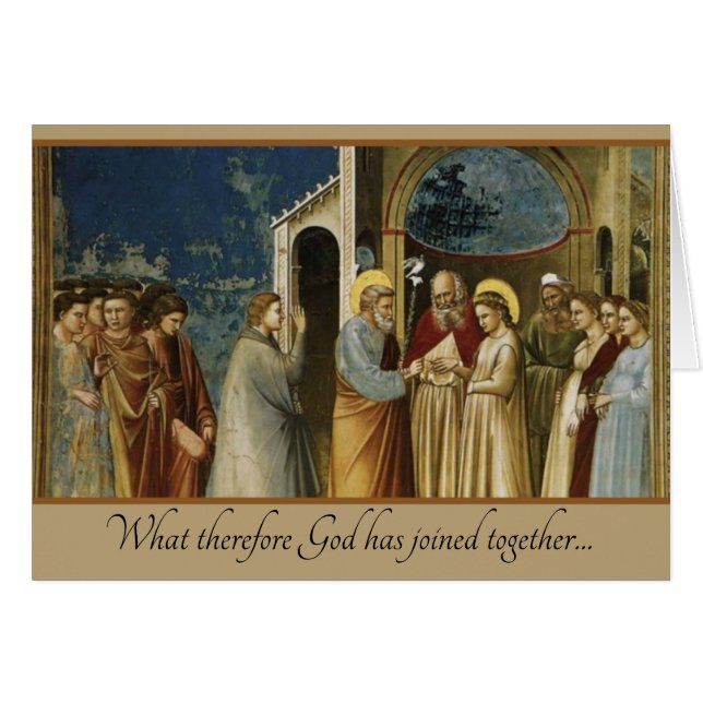 Cartão de casamento cristão católico tradicional (Frente Horizontal)