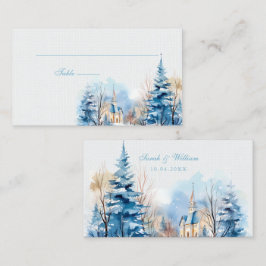 Cartão de Casamento da Floresta de Inverno