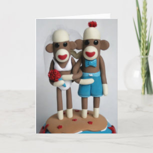 Cartão de Casamento da Ilha do Macaco Sock
