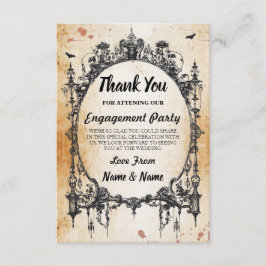 Cartão de Casamento de Ação de Graças de Halloween