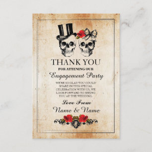 Cartão de casamento de agradecimento do Dia das Br