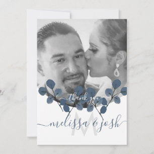 Cartão de Casamento de Agradecimento em Aquarela E