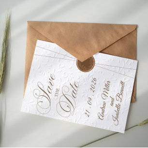 Cartão de Casamento de Amor e Agradecimento Retro 