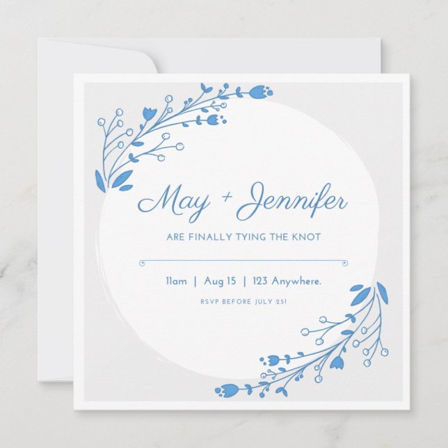 Cartão de casamento de amor e excelência (Frente)