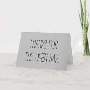 Cartão de Casamento de Bar Aberto