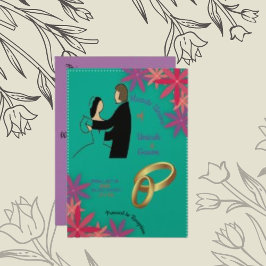 Cartão de Casamento de Champanhe com Shimmer