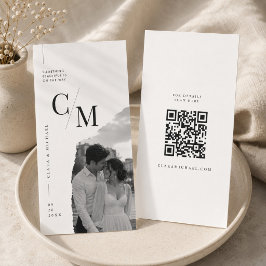 Cartão de casamento de data de salvamento de QR Mo