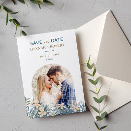 Cartão de casamento de foto de flor selvagem para