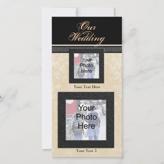 Cartão de Casamento de Fotos Personalizado, Cartõe (Frente)