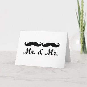 CARTÃO DE CASAMENTO DE GAY DO SR. E SR. MUSTACHE P