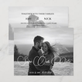 Cartão de Casamento de Inverno Simples e Moderno P