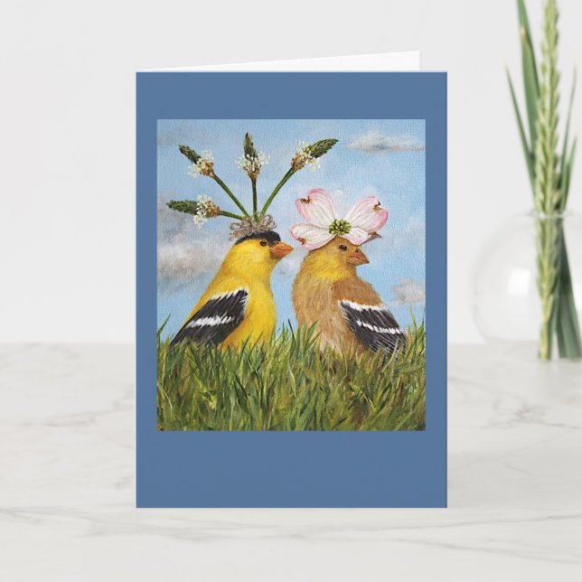 Cartão de Casamento de Jardim (Frente)