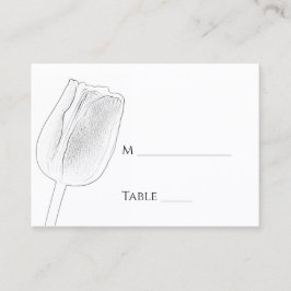 Cartão de Casamento de Mola de Tulip Sketch