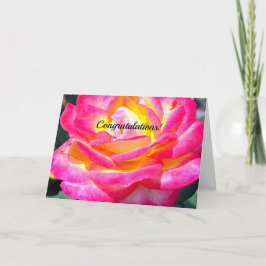 Cartão de Casamento de Parabéns rosa 7220