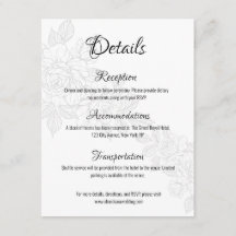 Cartão de Casamento de Penas Brancas e Negras