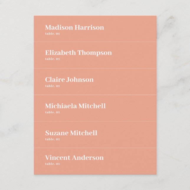 Cartão de Casamento de Pêssego de Verão DIY (Frente)