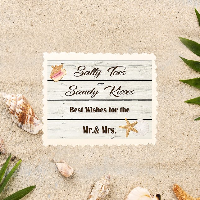 Cartão de Casamento de Praia (Beach Wedding Card)