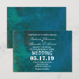 Cartão de Casamento de Praia de Destino Tropical M