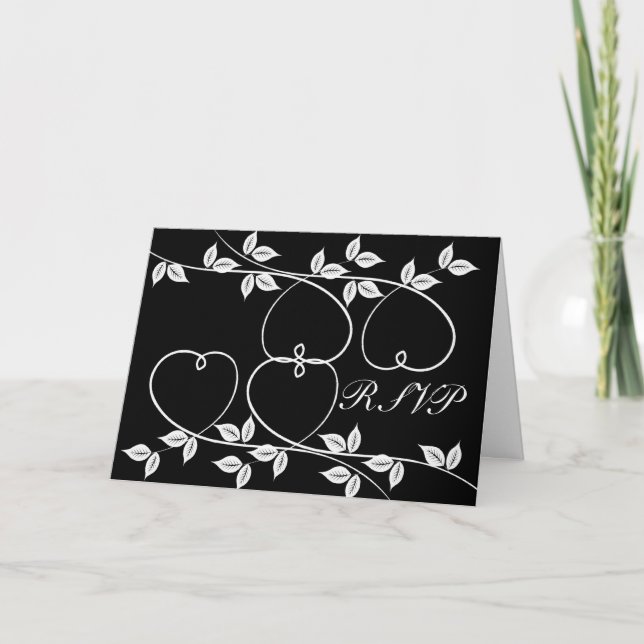 Cartão de casamento de RSVP (Frente)
