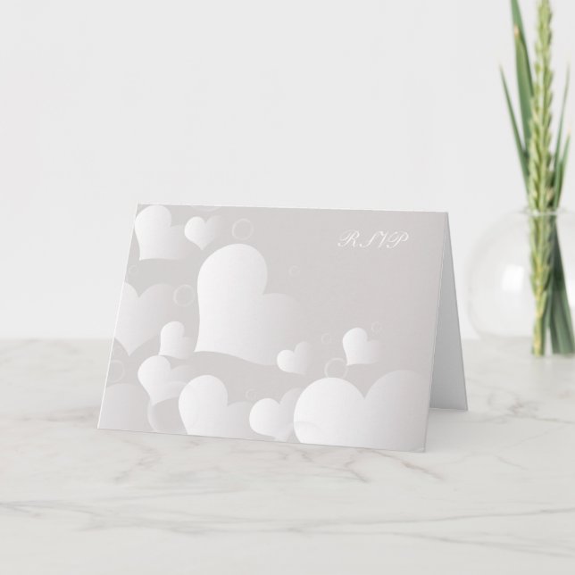 Cartão de casamento de RSVP (Frente)