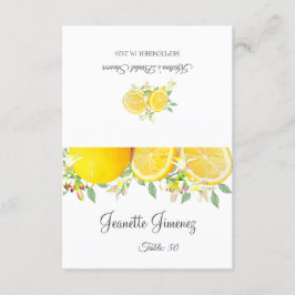 Cartão de Casamento de Verão de Modern Boho Lemon